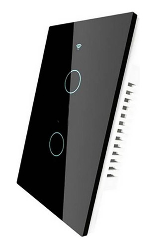 Interruptor Inteligente Negro Wifi Doble Alexa, Google