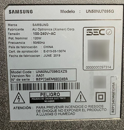 Sensor Ir Samsung Un50nu7095g