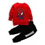Sudadera De Niño Conjunto 2pz Sudadera Y Pans Mod Spiderman
