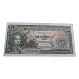 Colombia 5 Pesos Oro 1 Dr Enero 1953