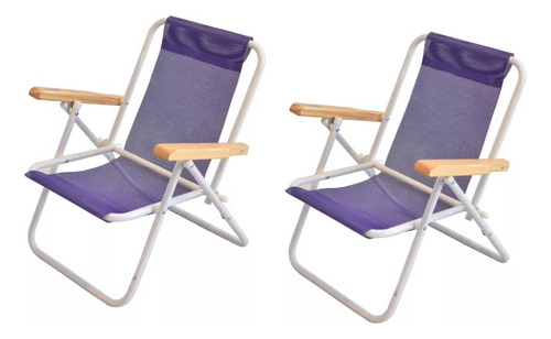 Sillon Reposera Playera Camping Plegable Para Niños X2