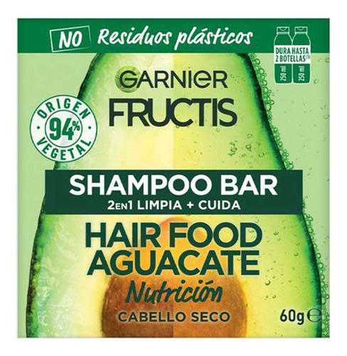 Shampoo Barra Fructis Aguacate 60gr