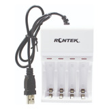 Carregador Usb Para 4 Baterias Aaa Ou Aa - Rontek