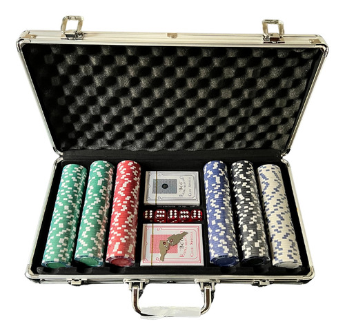 Maleta Poker 300 Fichas Kit Completo Profissional Com Nf-e