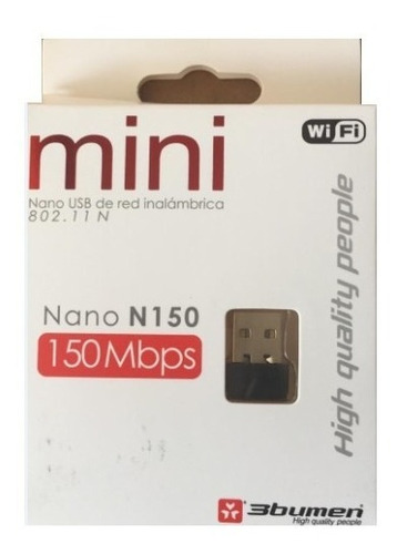 Tarjeta De Red Wifi Inalambrica Por Usb 150 Mbps 3bumen