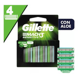 Repuestos Maquina Afeitar Gillette Mach3 X4 Uds