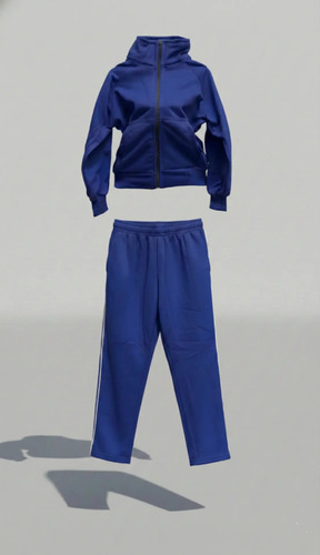 Pants Escolar Completo Felpa Nacional Color Azul Rey