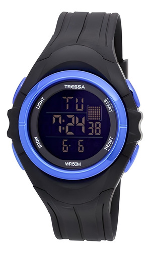 Reloj Tressa Vinilo Hombre Digital Wr Luz Calendario Crono