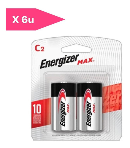 Pila C Energizer X 6u - Maxe93 - Alcalina - Blister -mediana