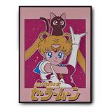 Cuadro Anime Sailor Moon Marco De Madera Con Vidrio