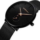 Reloj Cuarzo Crrju Ultra Delgado De Moda Para Hombre .