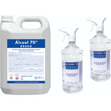 Álcool 70 Líquido 5 Litros +2 Lt Com Borrifador Higienização