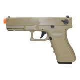 Pistola De Airsoft Eletrica Glock G18c Tan - Calibre 6,0 Mm