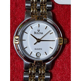 Reloj Mujer, Bulova Quartz, Swiss, Con Fechador Mod Bu-6019l
