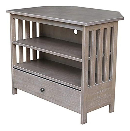 Mueble Para Tv De Madera Color Color Gris/3 Niveles