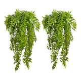 2 Pendentes De Ficus Cheia Artificial Toque Real 80cm Decor