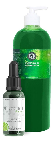 Tratamiento Minoxidil 5% 50ml Más Shampoo 1 Litro Dbergamota