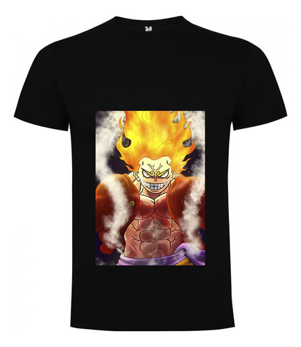 Polera Unisex One Piece Luffy Sun God Nika Gear 5 Evil Eyes