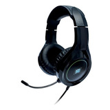 Audifonos Diademas Gamer Pc Rgb Usb Microfono Vorago Hs-501 Color Negro