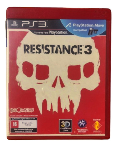 Resistence 3 - Midia Fisica Ps3 Usado