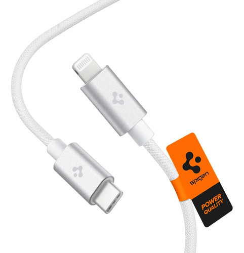 Cable Spigen Arcwire Pb2200 Usb C Para iPhone Reforzado 2mts Color Blanco