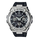 Relógio Casio G-shock G-steel Gst-s110-1adr Original Cor Da Correia Preto Cor Do Bisel Prateado Cor Do Fundo Preto