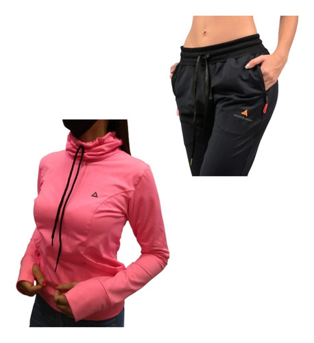 Conjunto Lycra Deportivo Mujer! Buzo + Pantalón -6 Cuo