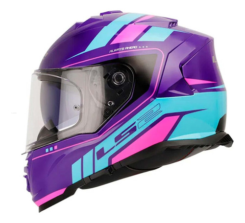 Casco Moto Integral Ls2 Storm Il Fist Purpura Con Ece2206