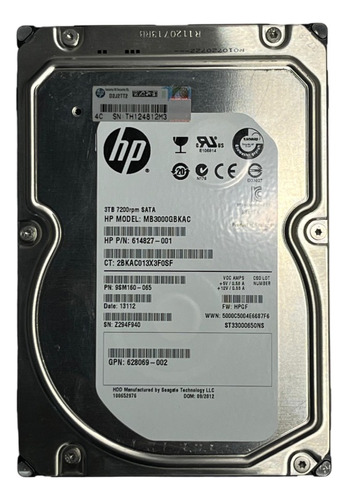 Hd Hp 3tb 7.2k 3,5 Sata 6gb 628182-001 628069-002 614827-001 628061-b21 @