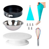 Kit Completo Para Preparar Tortas Plato Giratorio Decoracion