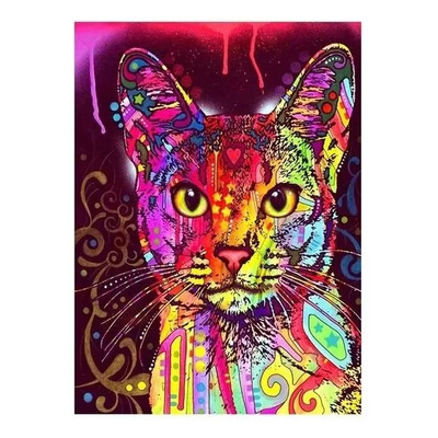 Kit De Pintura De Diamantes 5d Gatito colores 40x30 Diamond Paint Zinker | MercadoLibre