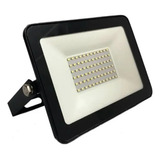 Reflector Proyector Aluminio Led 50w Luz Calida Pack 5u Carcasa Negro Luz Fría 220v