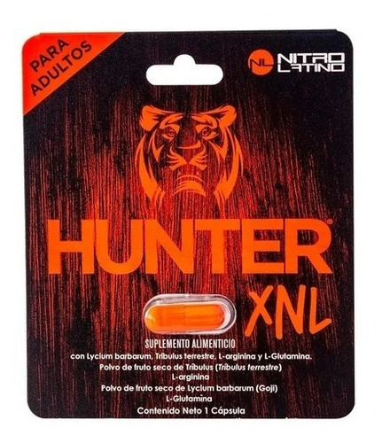 Hunter Xnl Suplemento Alimenticio 500mg 1 Cápsula