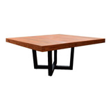  Mesa De Jantar Pé De Ferro  160x160 Peroba Rosa