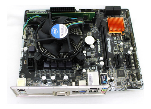 Kit Placa Mãe Asrock H110m-hg4+processador I3 6100+4gb+esp.