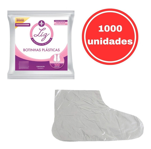 1000 Botas Plásticas Descartáveis Promoção Liz 