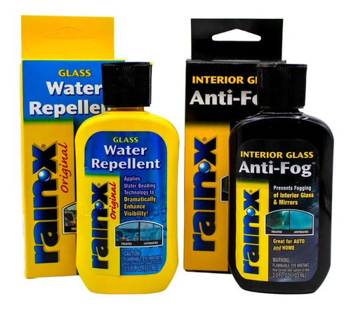 Kit Rain X Tratamiento Antilluvia Original Y Antiempañante