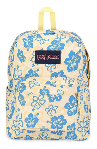 Mochila Jansport Con Estampado De Iconos De Superbreak Island, Color Beige