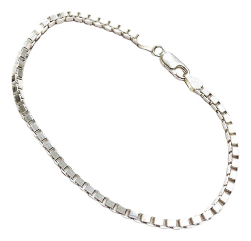 Pulsera Veneziana Gruesa 3mm Unisex De Plata 925 Ps 109