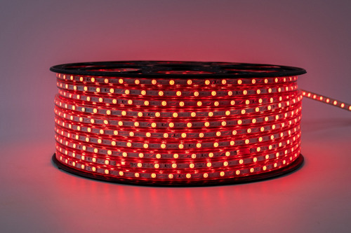 Mangueira Led 5050 Chata 20m Branco Quente Ou Frio + Fonte Cor Da Luz Vermelho 110v