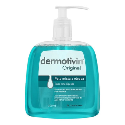 Dermotivin original sabonete líquido facial pele mista 300ml | Parcelamento sem juros