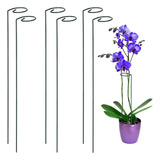 Suporte Para Plantas 5 Estacas De Anel Em Metal Premium 35cm