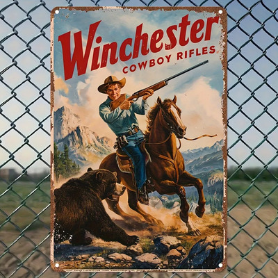 Letra De Metal Vintage Winchester Rifle, Pôster De Arte
