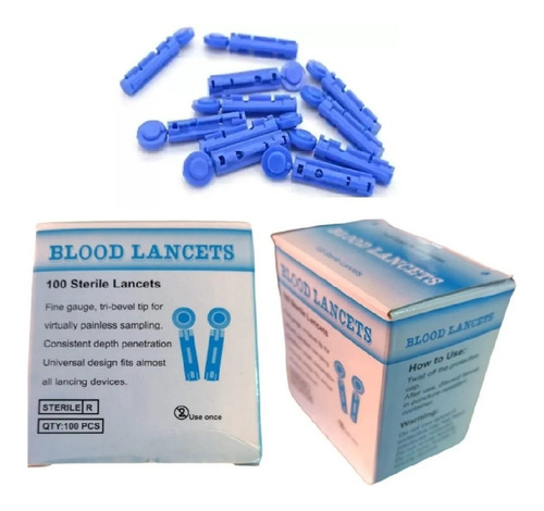 Lancetas Caja X 100 Unidad Lanceta Estéril Glicemia