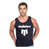 Polera Diseño Rock Molotov Hombre Musculosa Tank Gym