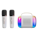 Altavoz Bluetooth Del Karaoke Y 2 Micrófonos Inalámbricos,