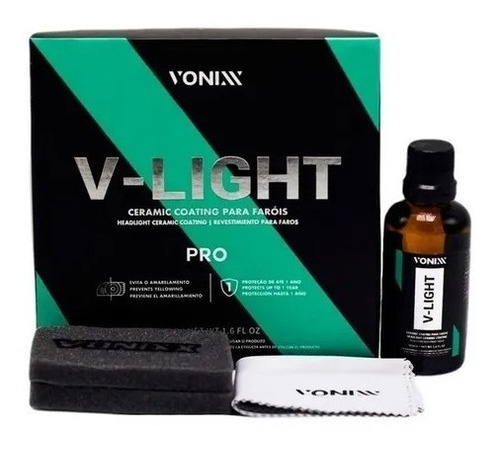 V-light Pro 50ml Vonixx Vitrificador Para Faróis Pronto Uso