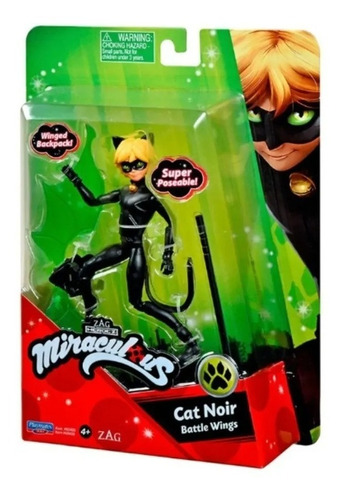 Figura Miraculous Ladybug Cat Noir Articulada 12cm Bandai