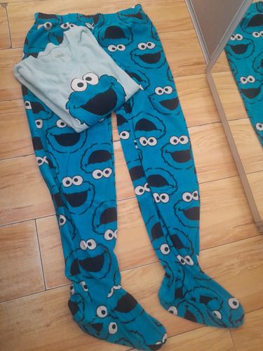 Pijama Muy Abrigado Y Suave Sesame Street Adulto Talle M 