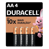 Pilha Alcalina Duracell Aa Mn1500b4 - 4 Unidades